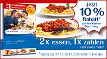 10 % Rabatt für Gutscheinbuch Schlemmerreise