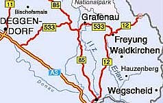 Landkreis Freyung-Grafenau Karte